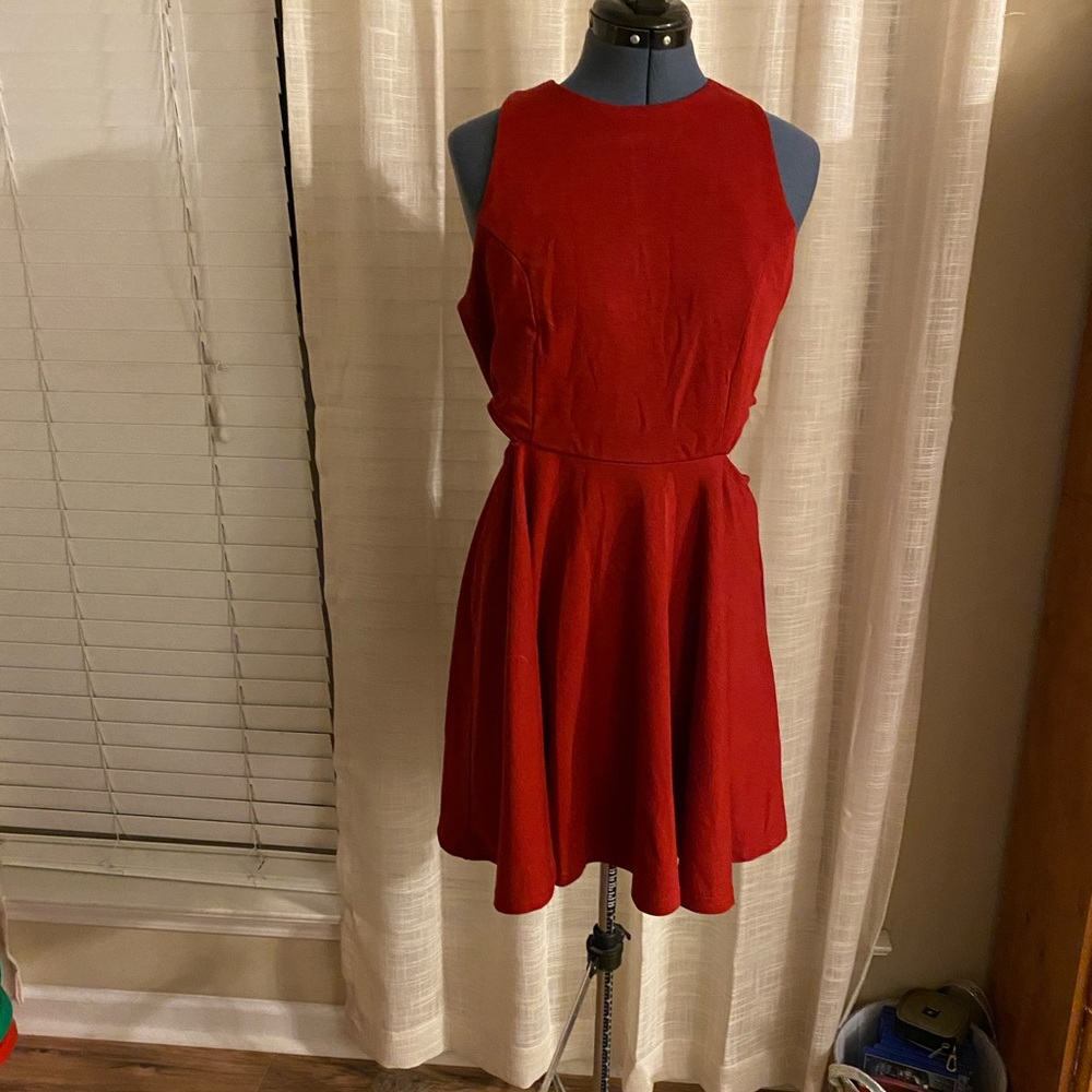 Red dress perfect for game day!